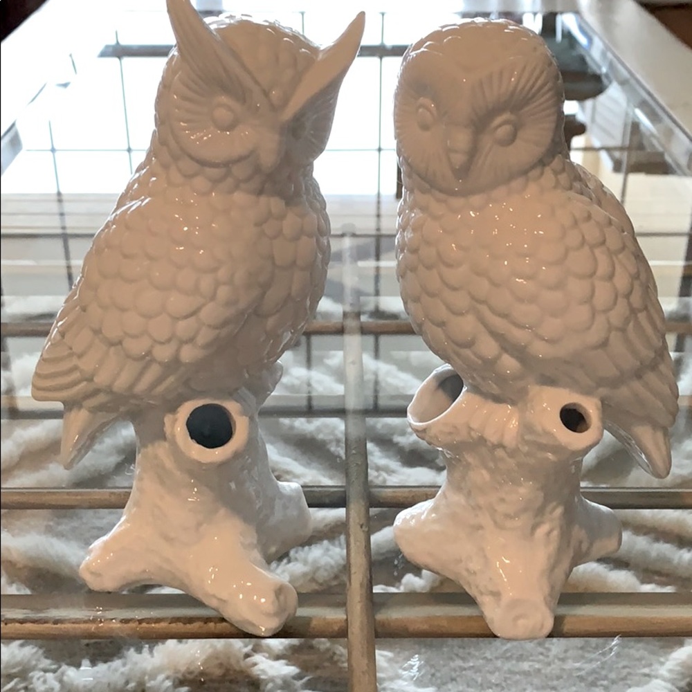 🦉New🦉Set of Porcelain Ceramic Owls